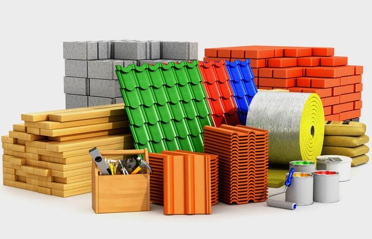 Building materials for construction on sites